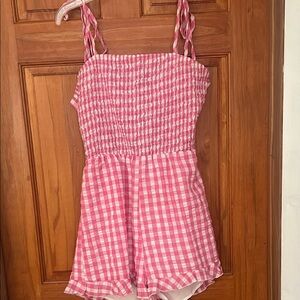 SHEIN Pink Checkered Women’s Romper